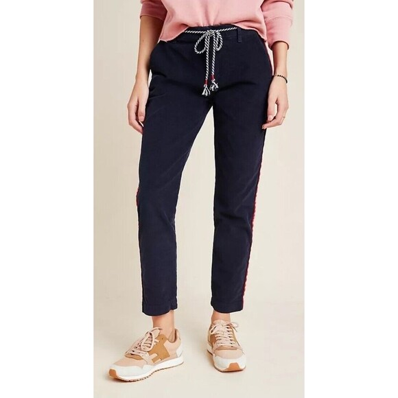 Sundry‎ Trousers Anthropologie Womens Striped Navy Corduroy  Size 30 Pants - Picture 3 of 12